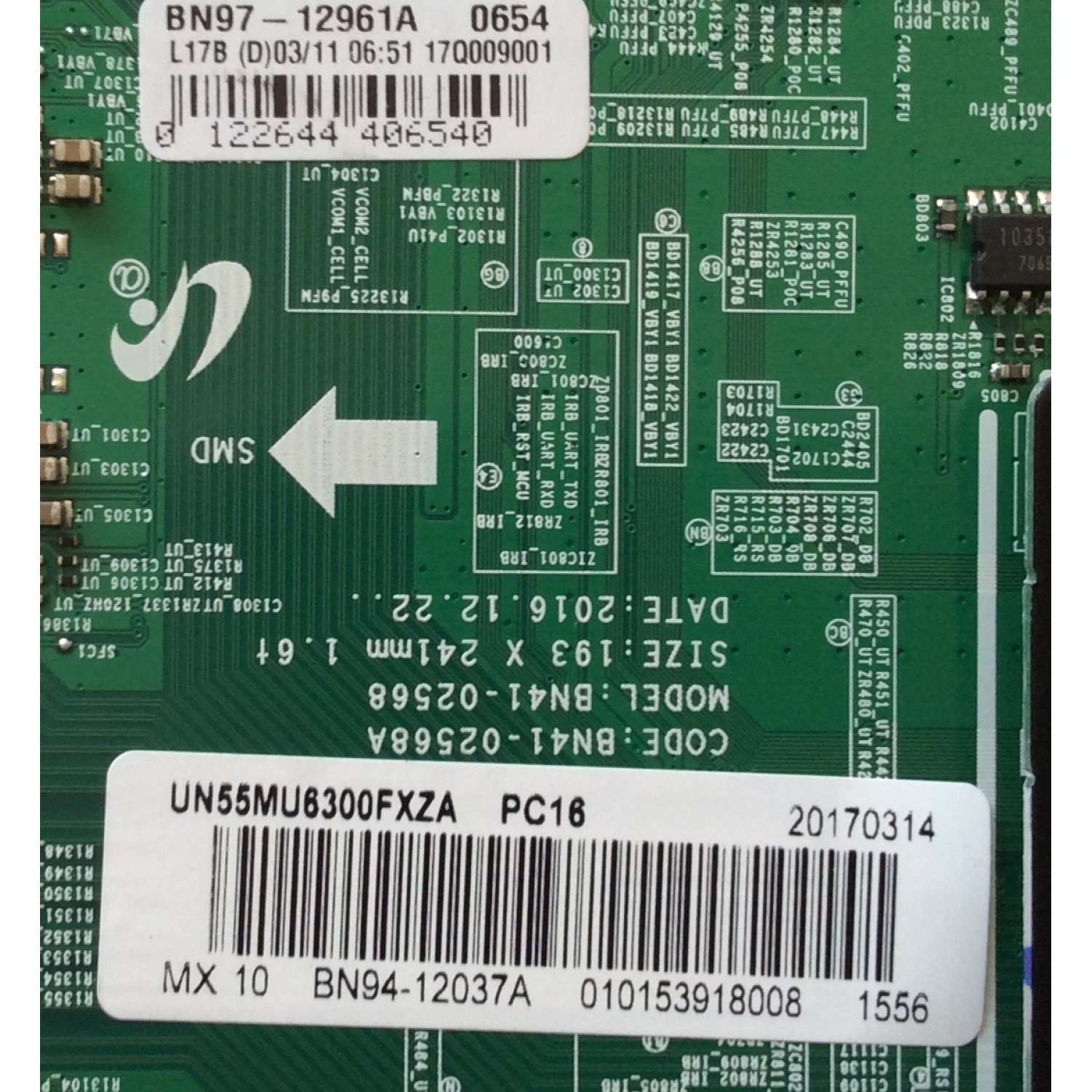 MAIN / SAMSUNG BN94-12037A / BN97-12961A / BN41-02568A / MODELO UN55MU6300FXZA / PANEL CY-GK055HGLV6H	 - Imagen 5